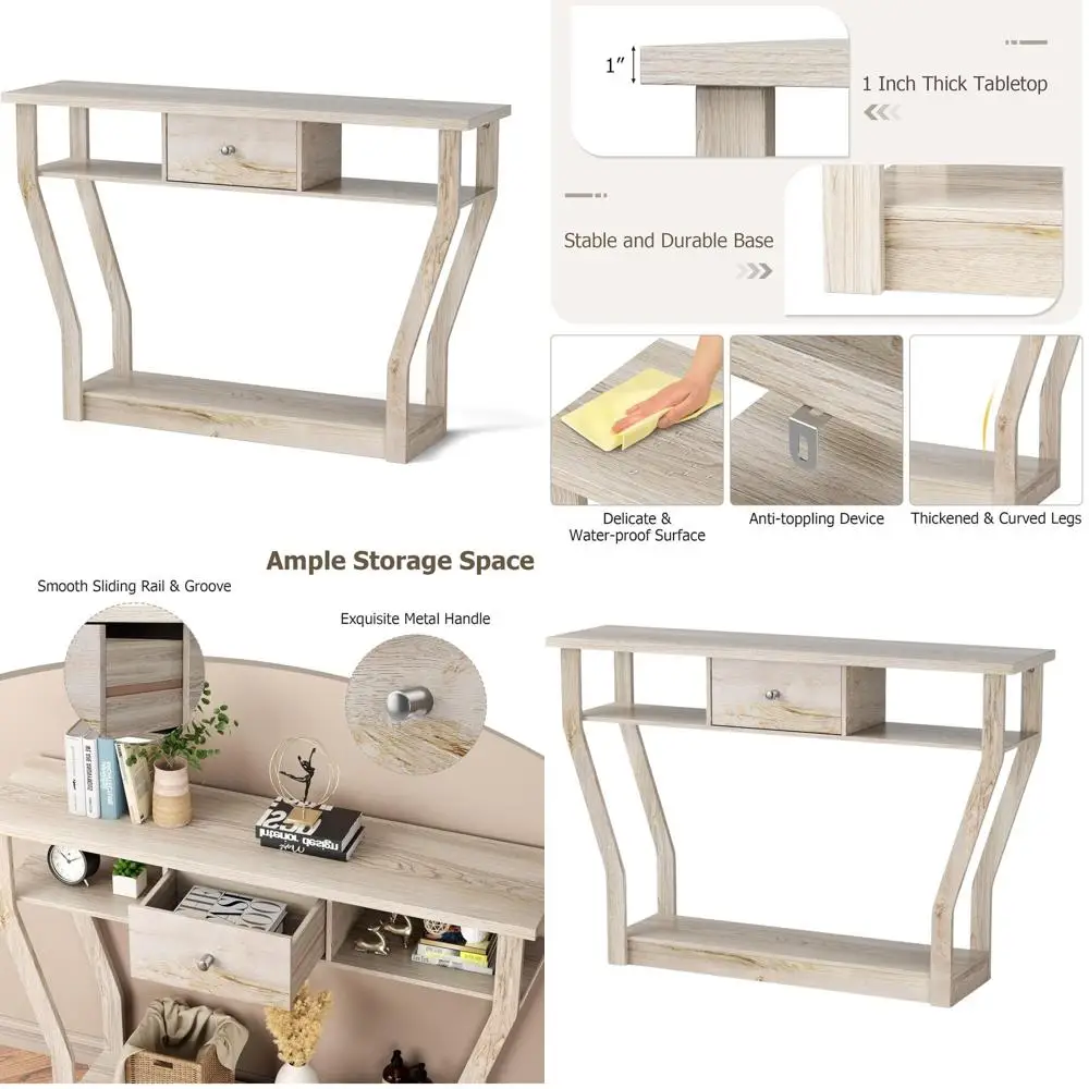 

3-уровневый стол для прихожей, мебель с узким акцентом 47, приставной столик для дивана в гостиной, простая сборка