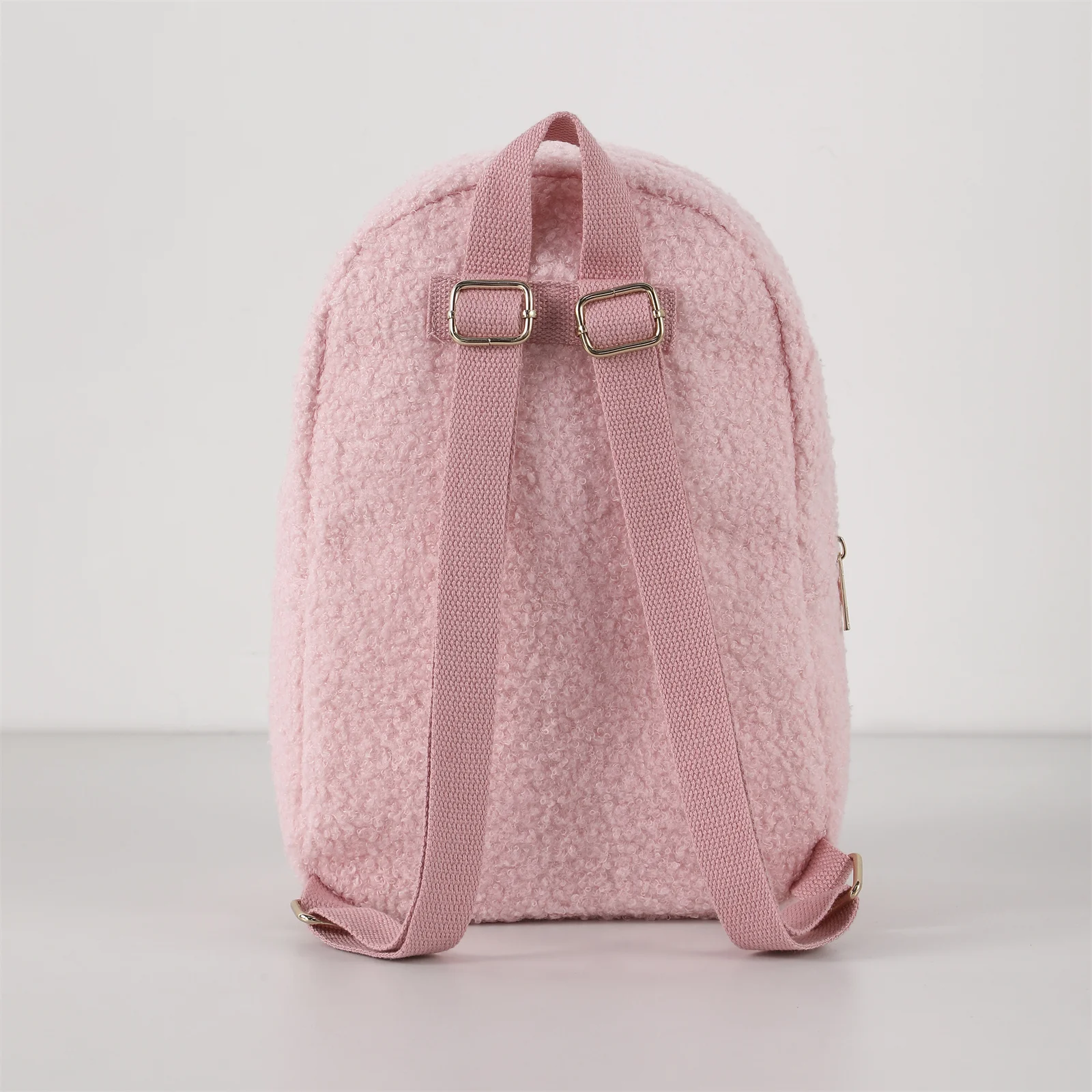 Fleece Sherpa Backpack For Girls And Women Plush Faux Fur Schoolbag Lovely Furry Daypack Preschool Bag