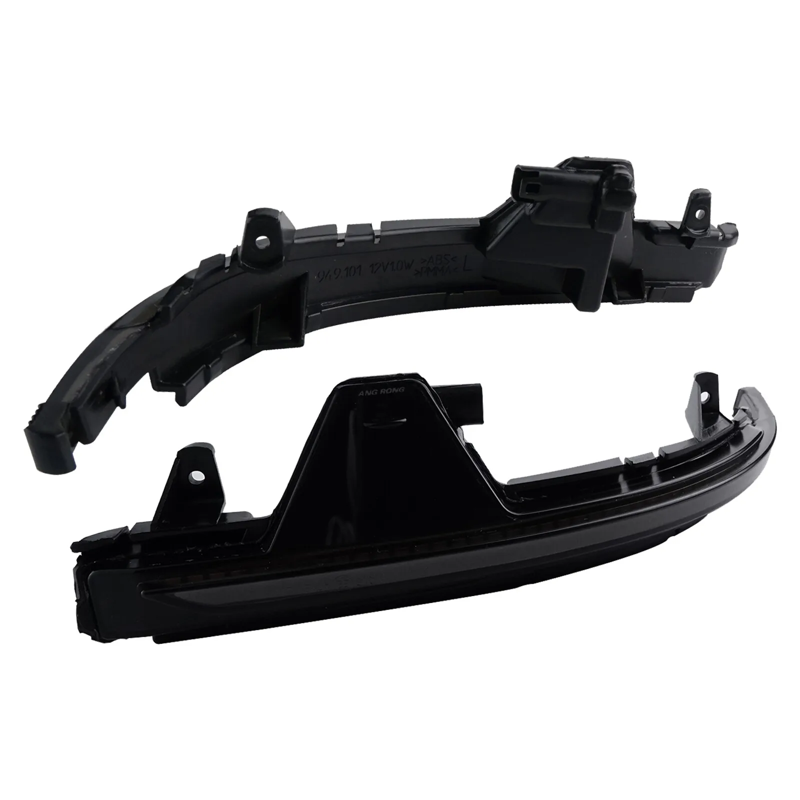 For Audi A7 4G RS7 Dynamic Wing Mirror Signal LED Indicator Light Black Lens L+R