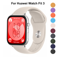 Silicone Band For Huawei Watch Fit 3 Strap Smartwatch Accessories Replacement Wristband Correa Bracelet Huawei Watch fit 3 band