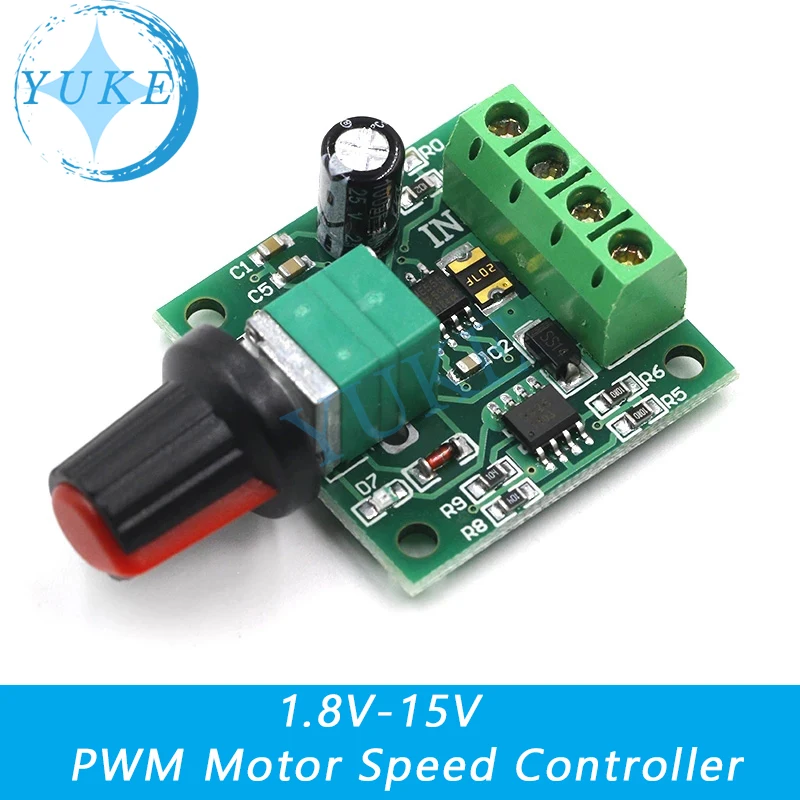 New DC 1.8V 3V 5V 6V 12V 2A PWM Motor Speed Controller Low Voltage Motor Speed Controller PWM 0~100% Adjustable Drive Module