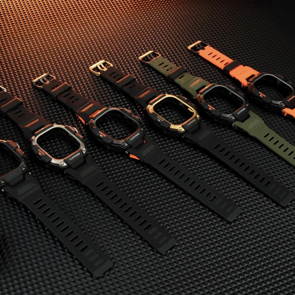 Taktisches Armband für Apple Watch Ultra 4/3/2 49 mm, Silikonarmband + Metall-Schutzhülle, Smartwatch-Zubehör, Armband für die iWatch-Serie. – Detail 13