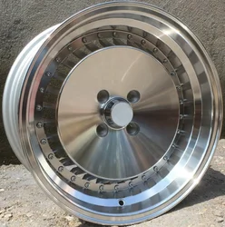 Silver Big Face 15 Inch 15x8.0 4x100 Car Alloy Wheel Rims