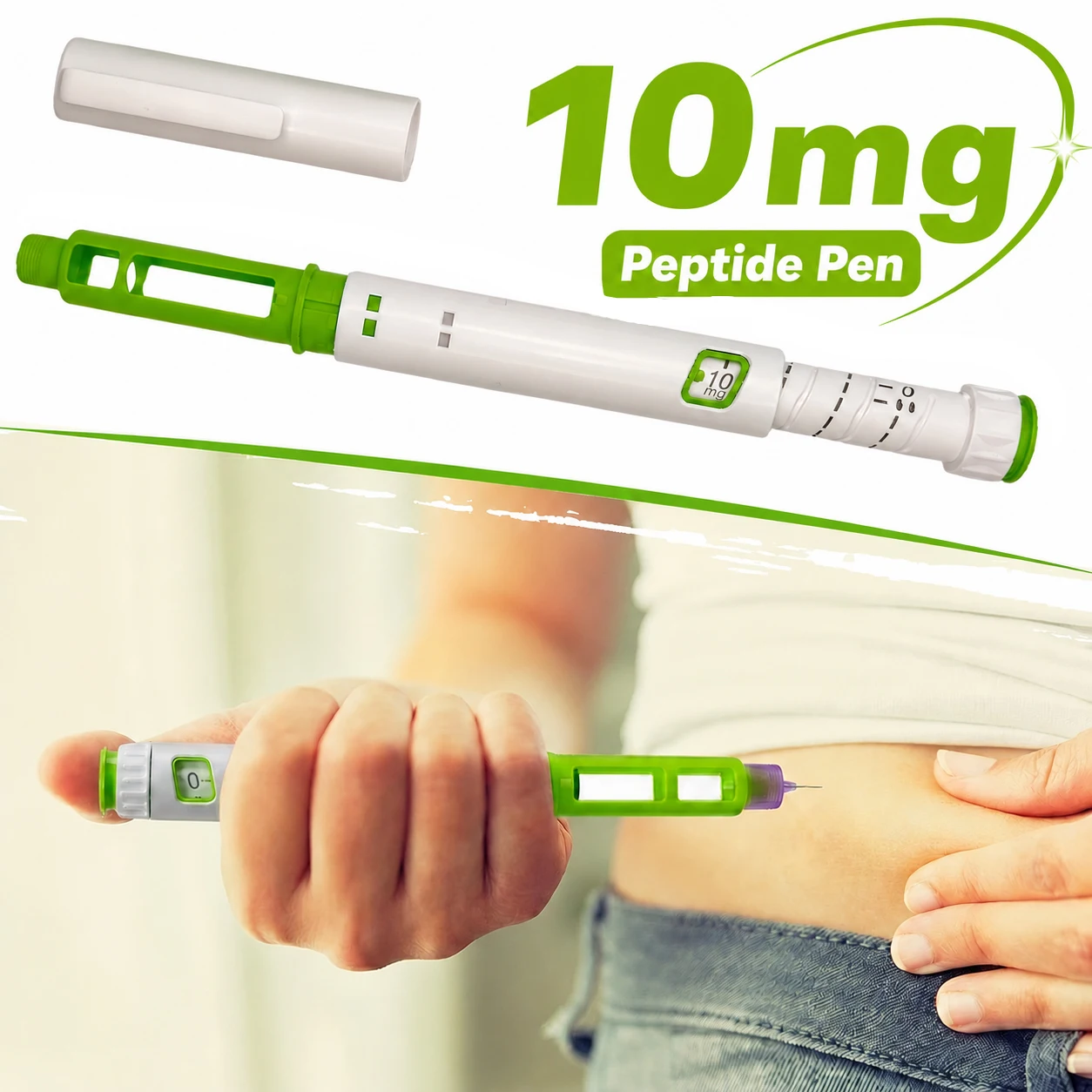 10PCS Popular 10mg Disposable Injection-Pen Peptide Pen Plastic Lightweight Syringe Compatible With 3ml Cartridges Tattoo Tool