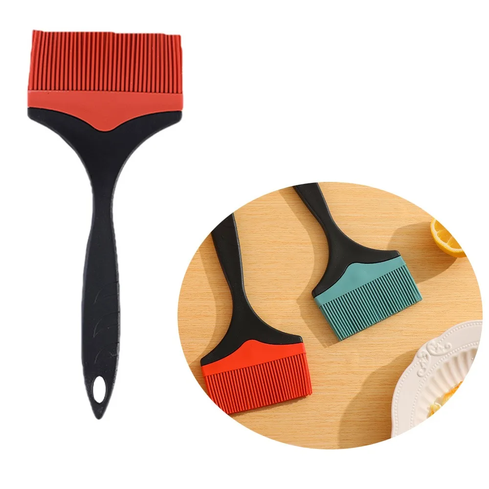 2Pcs Silicone Basting Brush Red and Black Large BBQ Pastry Brush Dishwasher Safe Extra Wide Kitchen Brush