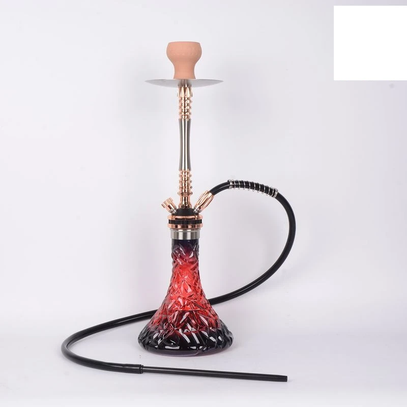hookah, large single tube rose gold, aluminum alloy hookah