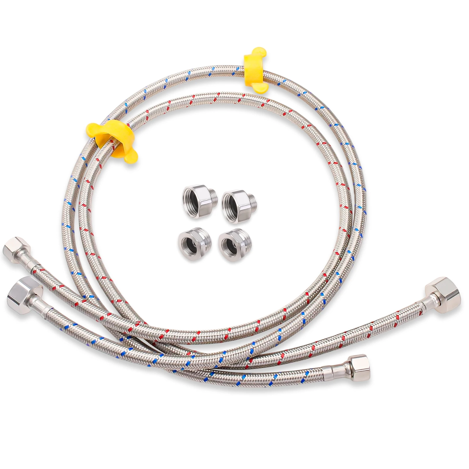 304 Stainless Steel/Nylon Faucet Braided Water Pipe G1/2 G9/16 Hot Cold Water Faucet Inlet Hose Heater Flexible Connecting Pipe