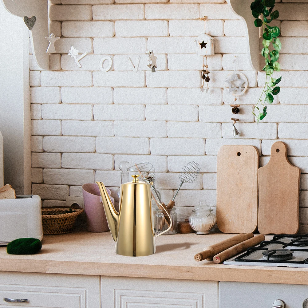 

Stainless Steel Cold Water Jug Large Capacity Kitchen Oil Container Dispenser Bottle Reusable Cooking Oil Pot Grease Kettle