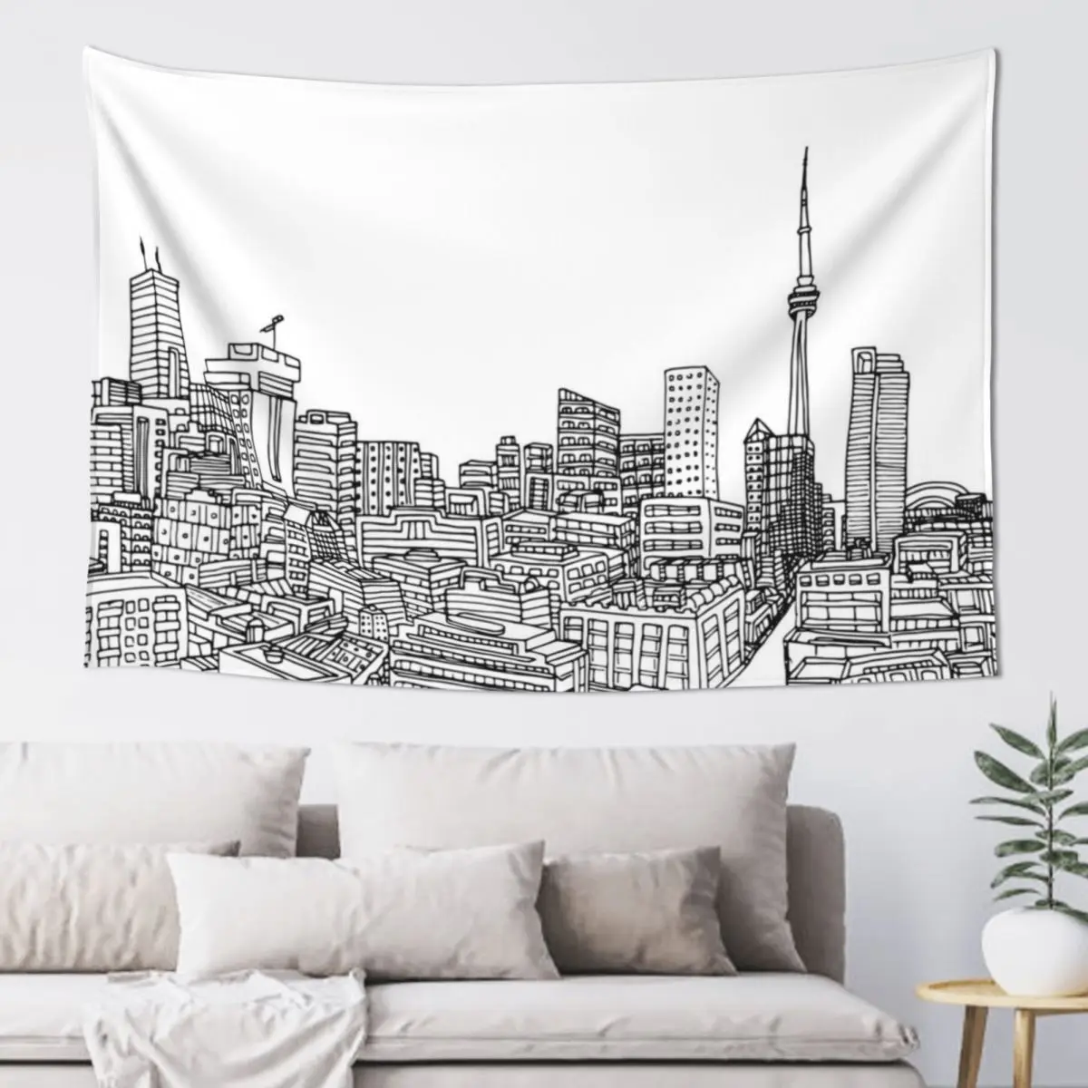 

Toronto Drawing #2 Tapestry Decorative Wall House Decorations Wallpapers Home Decor Tapestry