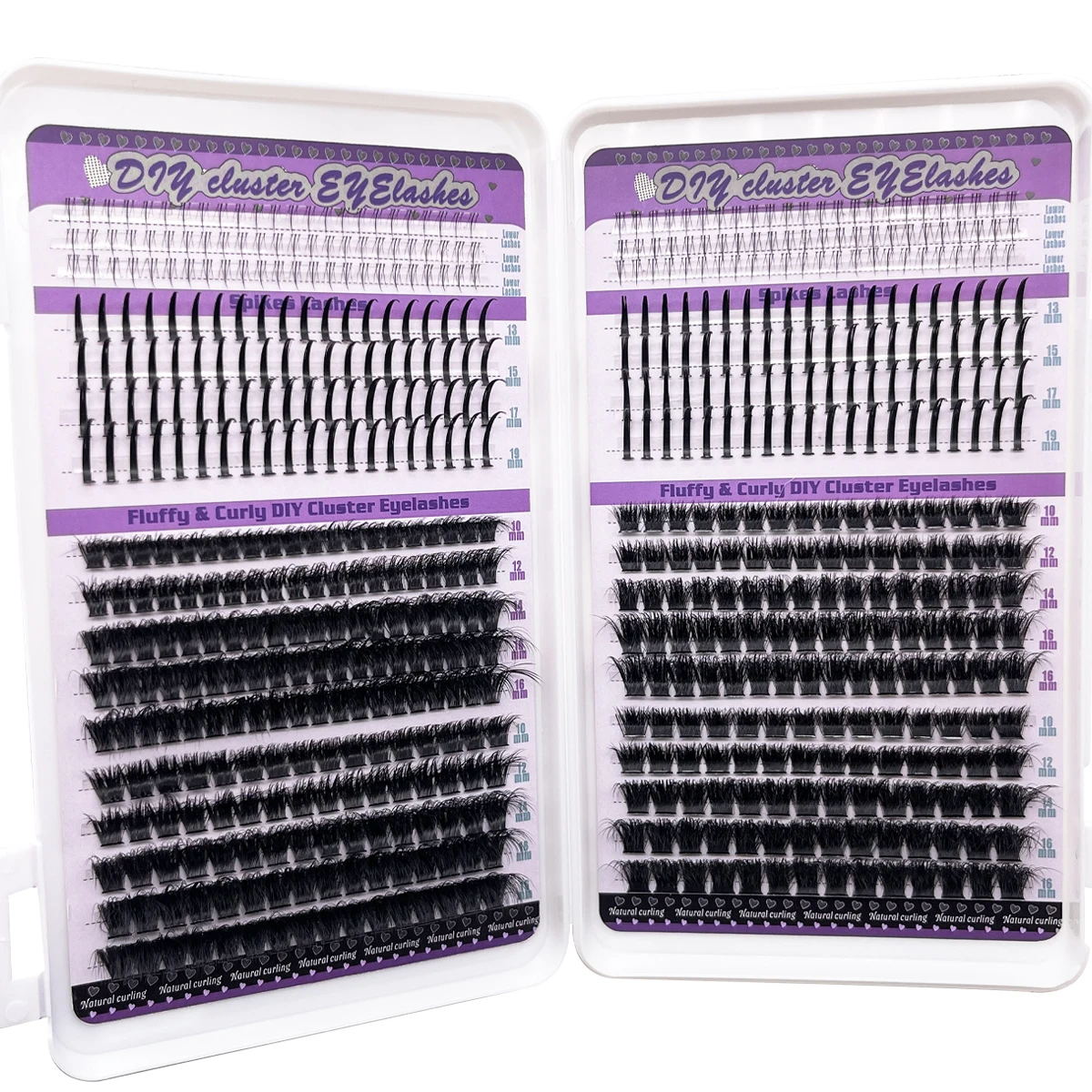 Bottom of eyelash book+spikes eyelash cluster 30D-160D eyelash cluster extension False eyelashes Wise Manga Cluster Anime Person