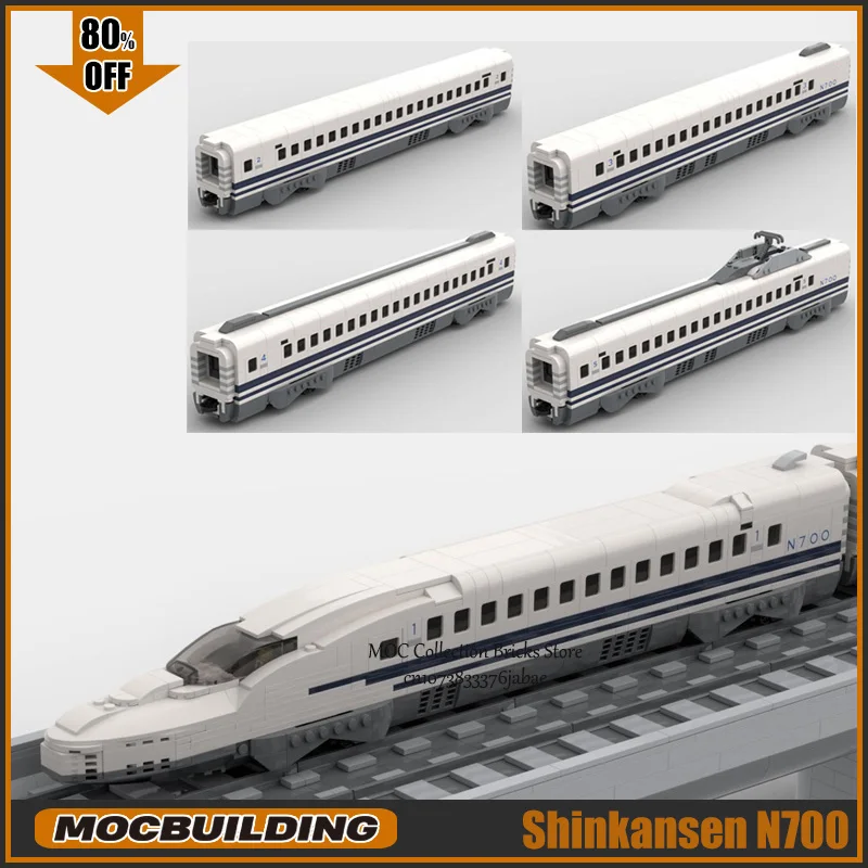 

Shinkansen N700 Bullet Train MOC Building Blocks City Vehicle Model DIY Assemble Bricks Transportation Xmas Display Toys Gifts