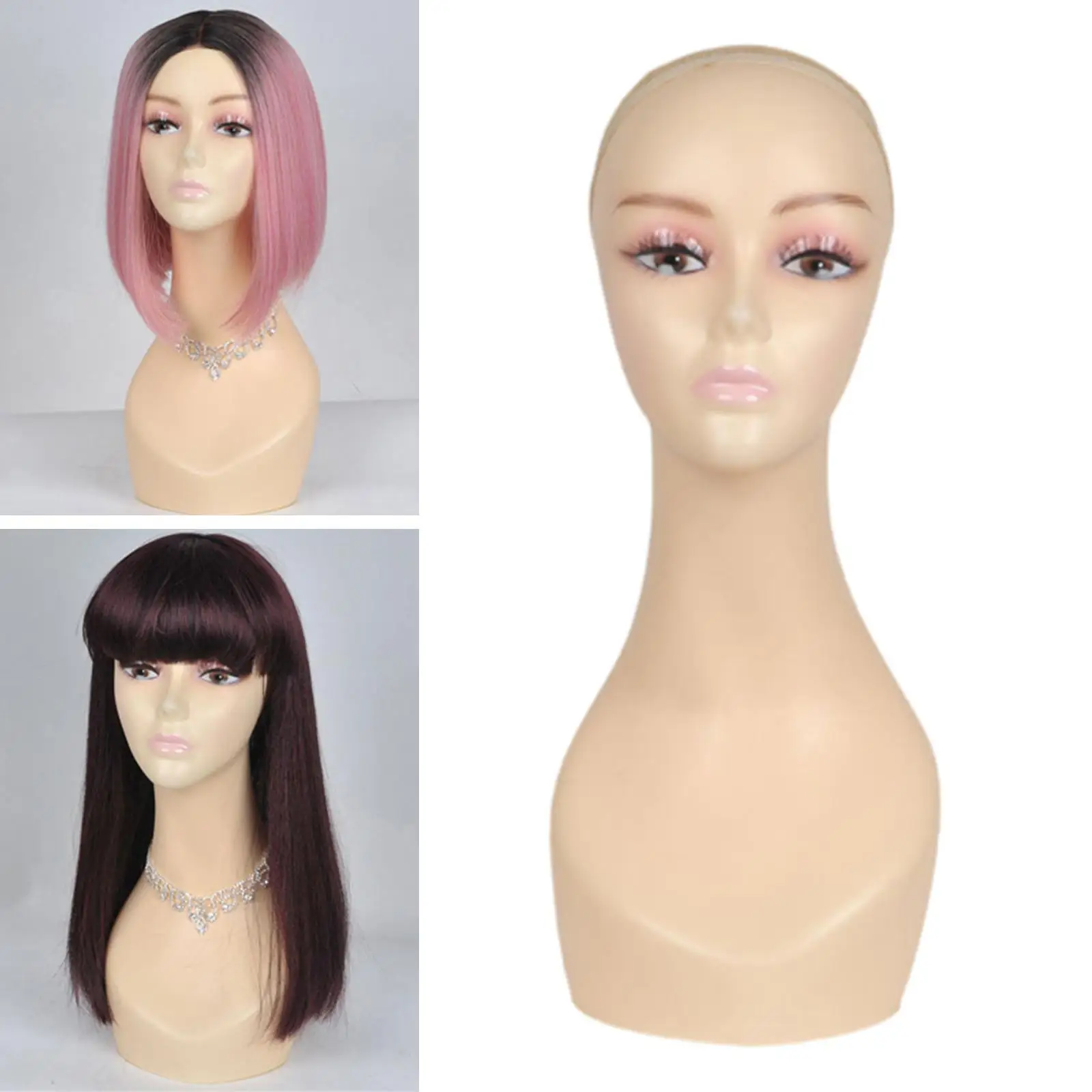 

Bald Mannequin Head Training Head for Necklaces Jewelry Beauty Accessories