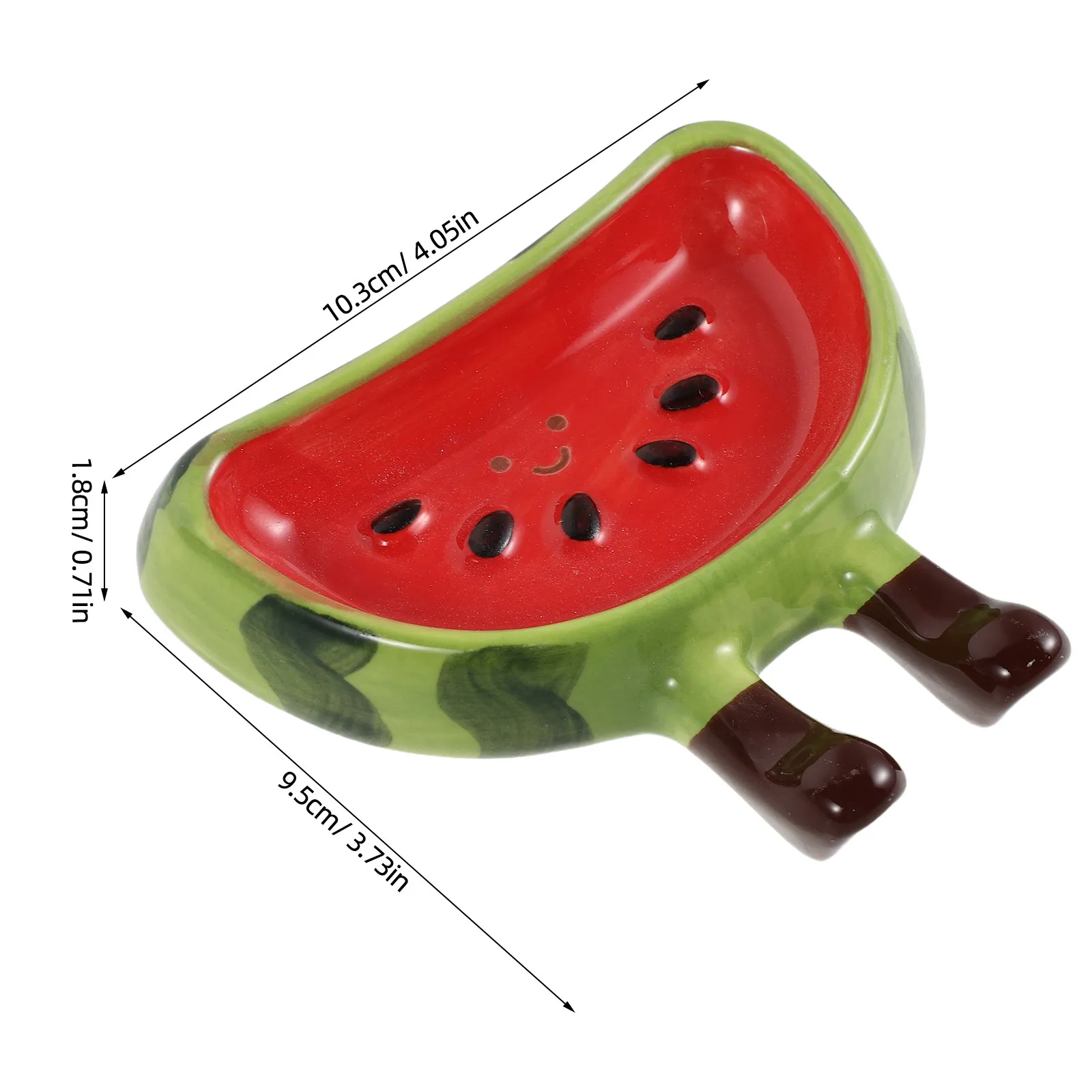 Watermelon Shape Ceramic Sauce Dish Cute Mini Porcelain Dipping Cup Sushi Soy Sauce Ketchup Condiment Holder Side Storage Saucer