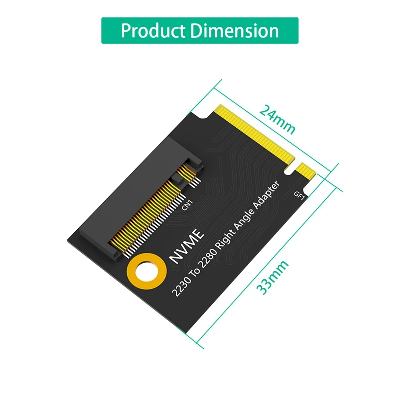 สำหรับ ROG Ally Transfer Board บอร์ดขยายฮาร์ดไดรฟ์ SSD 2230ถึง2280สำหรับ NVME M.2 90องศาอะแดปเตอร์แปลง PCIE4.0ทนทาน