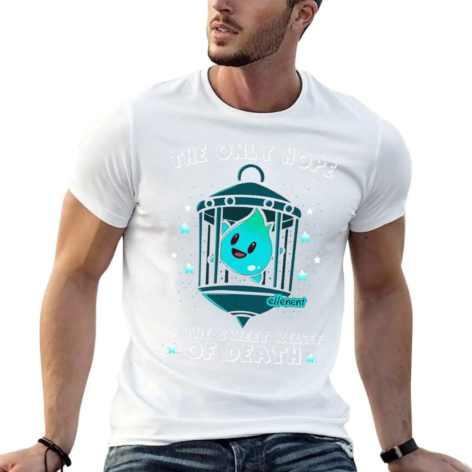 The Only Hope Is The Sweet Relief Of Death T-Shirt Modern Print Casual T-Shirt