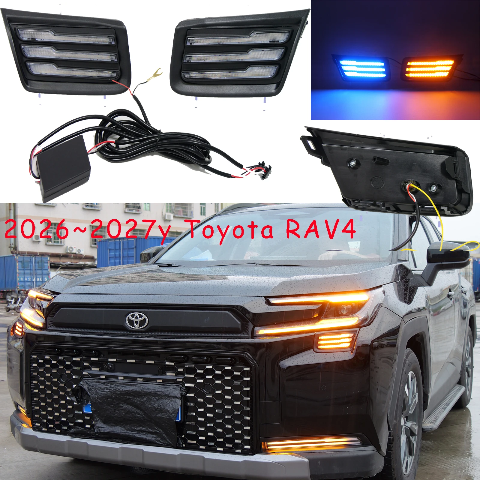

car bumper headlight for Toyota RAV4 daytime light TOYOTARAV4 2026~2027y car accessories LED headlamp for Toyota RAV 4 fog lamp