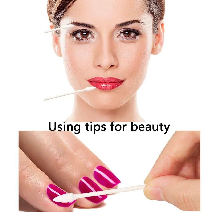 800 قطعة من مسحات القطن ذات الرؤوس المزدوجة وأطراف دقيقة وأعواد قطنية ورأس حلزوني متعدد الأغراض وآمن وعالي الامتصاص وتنظيف صحي