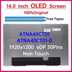 14 Inch Laptop LCD OLED Screen ATNA40CT01 ATNA40CT01-0 For Lenovo Yoga Slim 6 14IAP8 Display Matrix Panel 1920x1200 eDP 30 Pins