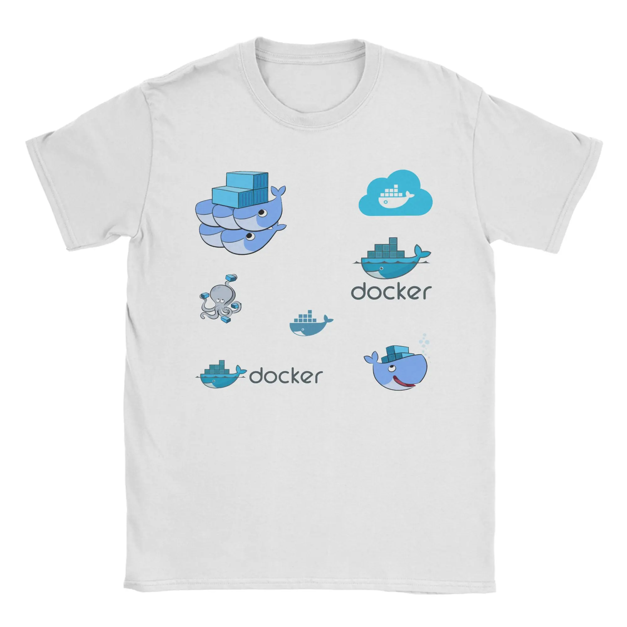 Men Dead Docker Dev Devops Developer Programmer Coding T Shirt  Pure Cotton Tops Vintage O Neck Tee Shirt Plus Size T-Shirt