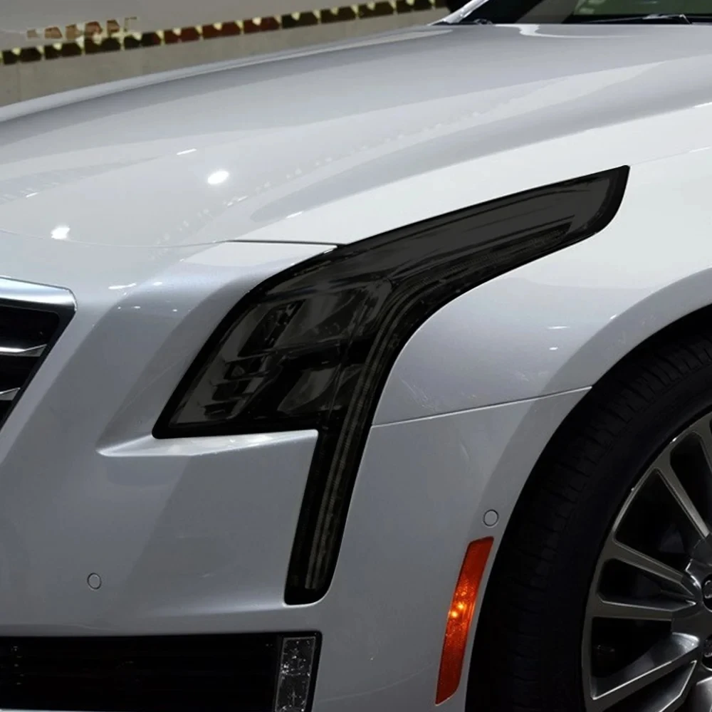 فيلم واقي لمصباح السيارة الأمامي ، مصباح أمامي ، شفاف ، أسود ، ملصق TPU ، Cadillac CT6 ، XT4 ، XT5 ، XT6 ، XTS ، الملحقات ، 2 ks