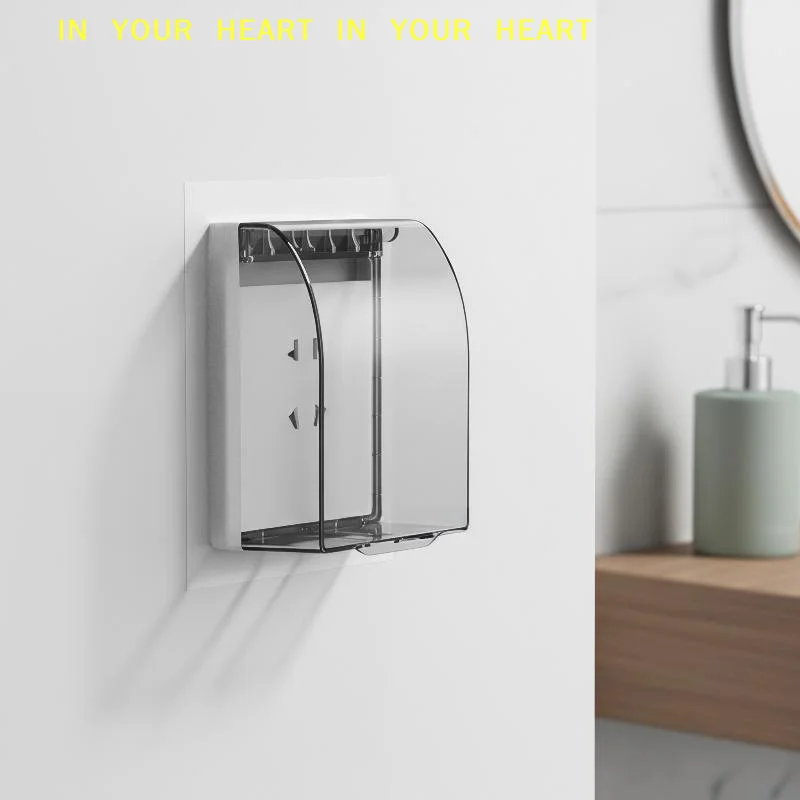 【X】Bathroom Waterproof Socket Box 86 Type Self Adhesive Splash Proof Plug Cover Electrical Outlet Protector for Home