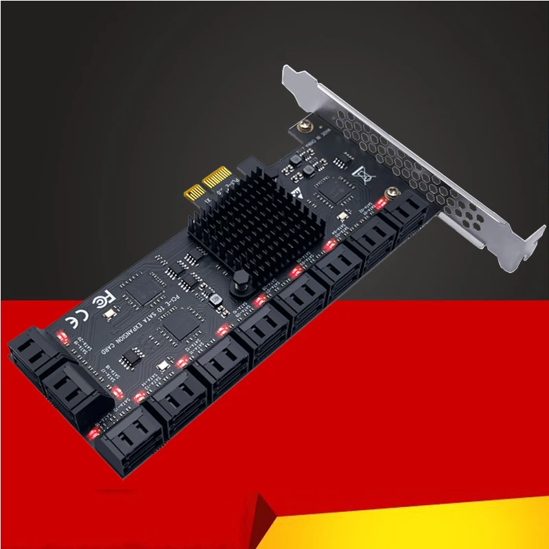 

Chi a Mining 20 Ports SATA 6Gb to PCI Express Controller Expansion Card PCIe to SATA III Converter PCIE Riser Adapter for PC NEW