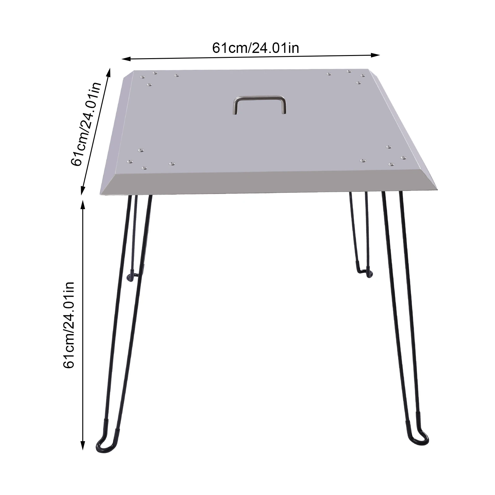 Imagem -05 - Livre Fire Pit Heat Deflector Empurra o Calor para Baixo e para Fora Alça Aço Inoxidável ao ar