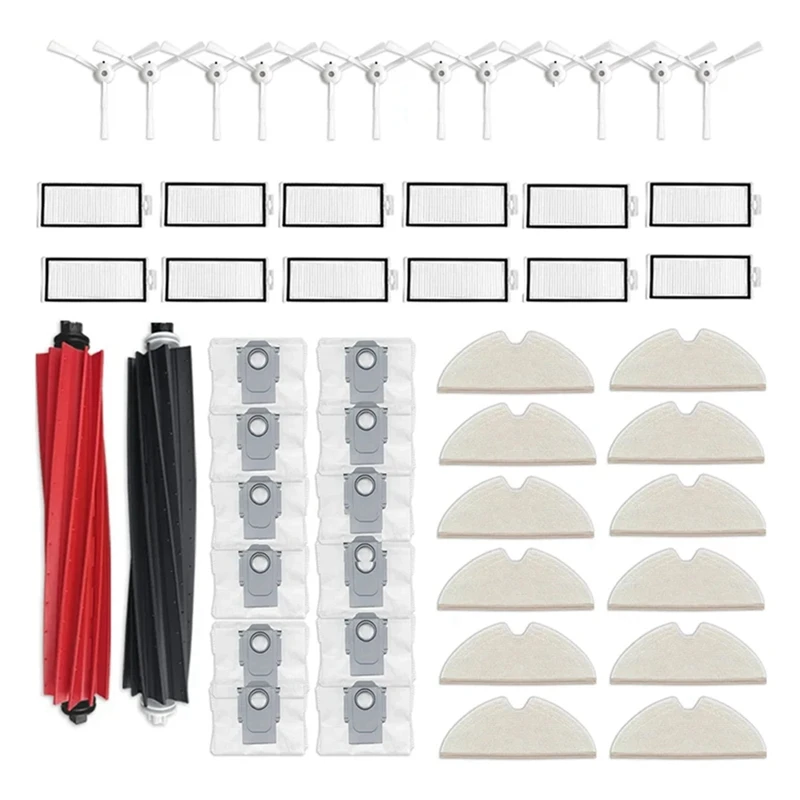 

ABLU-Для Roborock Q8 Max/Q8 Max+ Робот-пылесос Основная боковая щетка HEPA-фильтр Швабра Тряпки Мешок для пыли Аксессуары