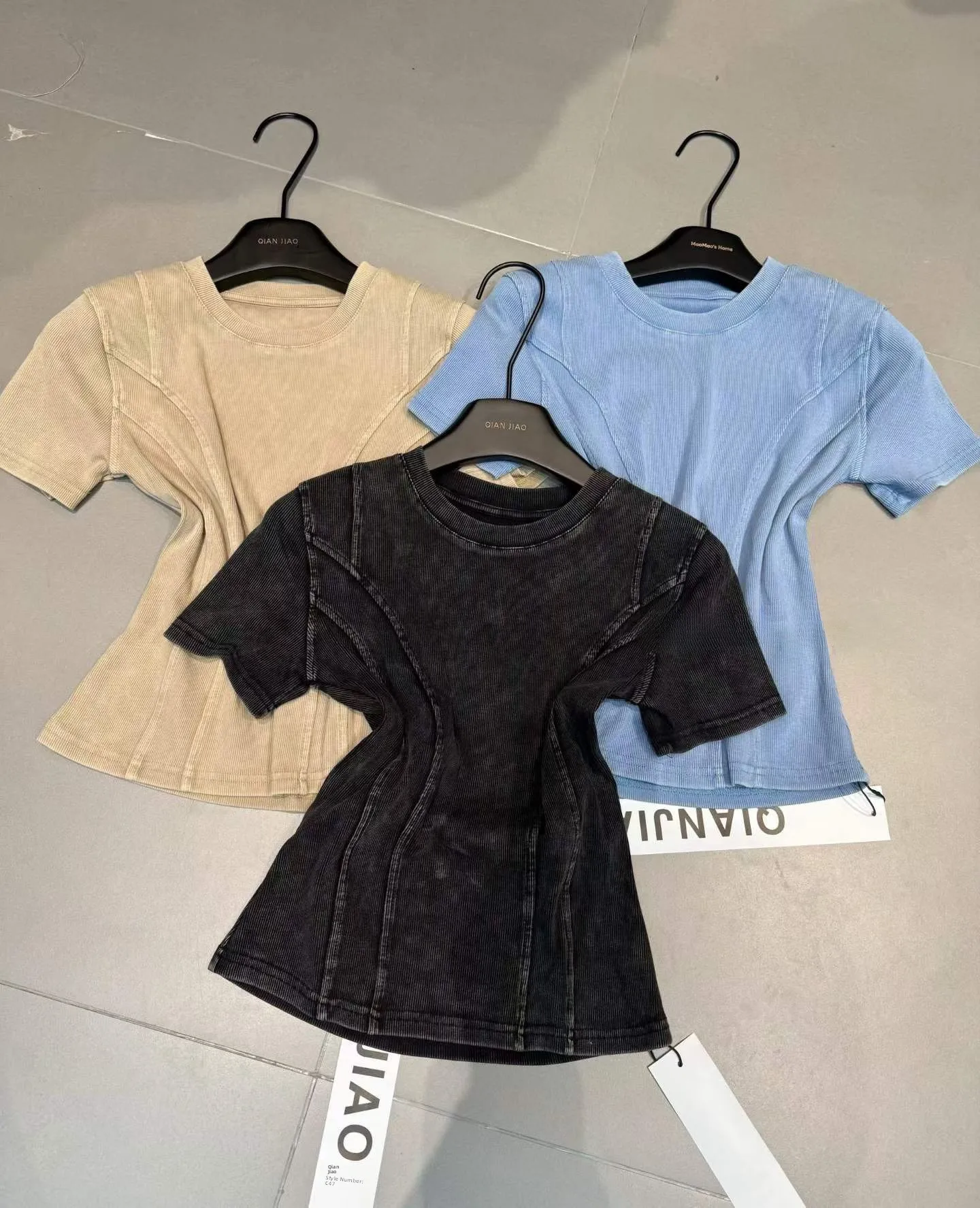 

Женская модная футболка с круглым вырезом и коротким рукавом в стиле ретро, приталенная, универсальная, из хлопка, в корейском стиле, для лета