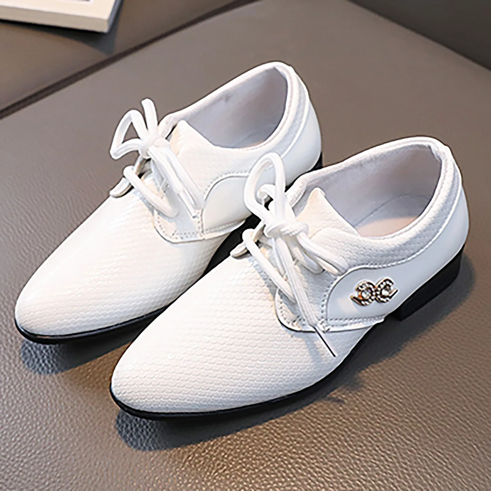 

Shoes Light up Boys Leather Shoes Spring And Autumn Stylish UK Wind Lace Up Children'S Single Shoes Shoes for Middle School