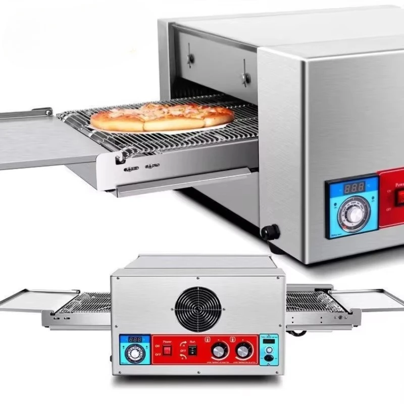 Premium 18 Inch Stainless Steel Electric Conveyor Belt Pizza Oven Baking Oven Industrial Baking Equipment Commercial Equipment