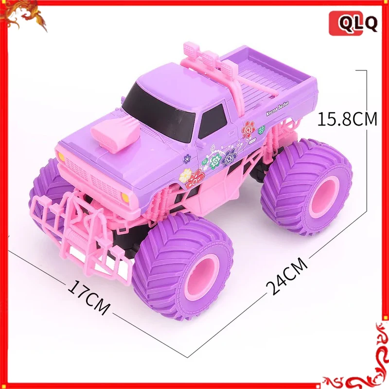 รถกระบะบังคับวิทยุสีชมพู - ของเล่นบังคับวิทยุแบบสตั๊นท์ พร้อมฟังก์ชั่นปีนป่ายและทนต่อการตกกระแทก เหมาะสำหรับเด็ก เป็นของขวัญคริสต์มาสที่ดีที่สุด