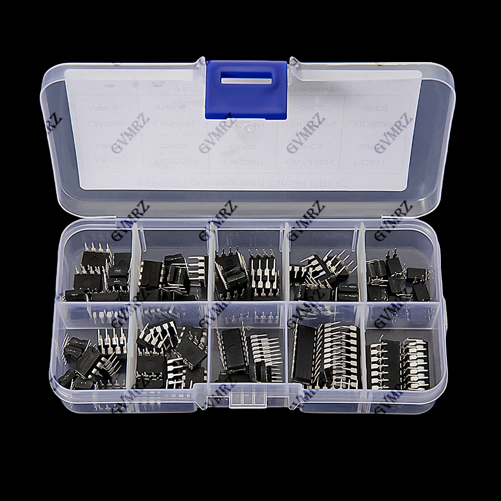 10Values 85PCS IC LM324 chip IC kit DIP direct insertion NE555 single precision timer  LM358 LM393P UA741CN PC817 LM393 PC817