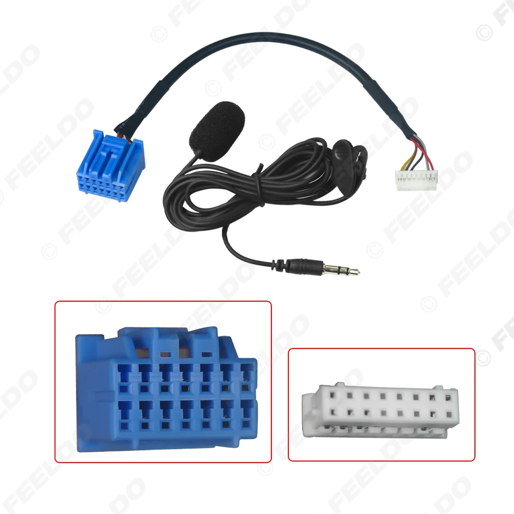 Car 14Pin Audio Radio Adapter Bluetooth Aux Cable with Microphone Handsfree for Honda Accord/ Acura CL/ Pilot