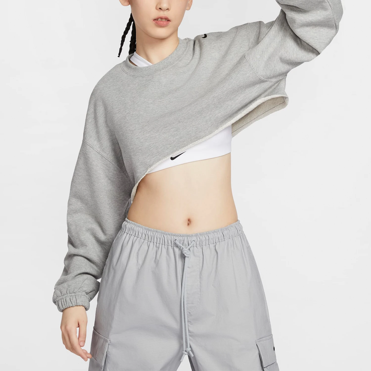 

Nike genuine Autumn New Women's Round Neck Short Sport Casual Sweatshirt FV7510-063