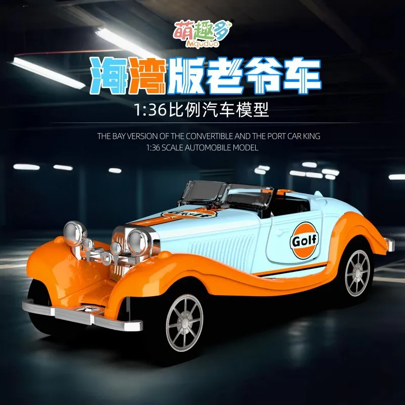

Классический 1:36 Gulf Ретро Винтаж Автомобиль из сплава Power Игрушечный автомобиль Модель Мальчика Модель Автомобиля