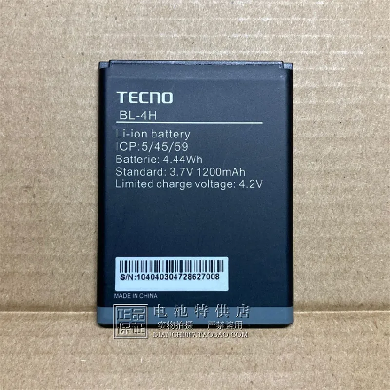 

In Stock for TECNO BL-4H battery 1200mAhTracking Number High capacity Long standby time for TECNO battery