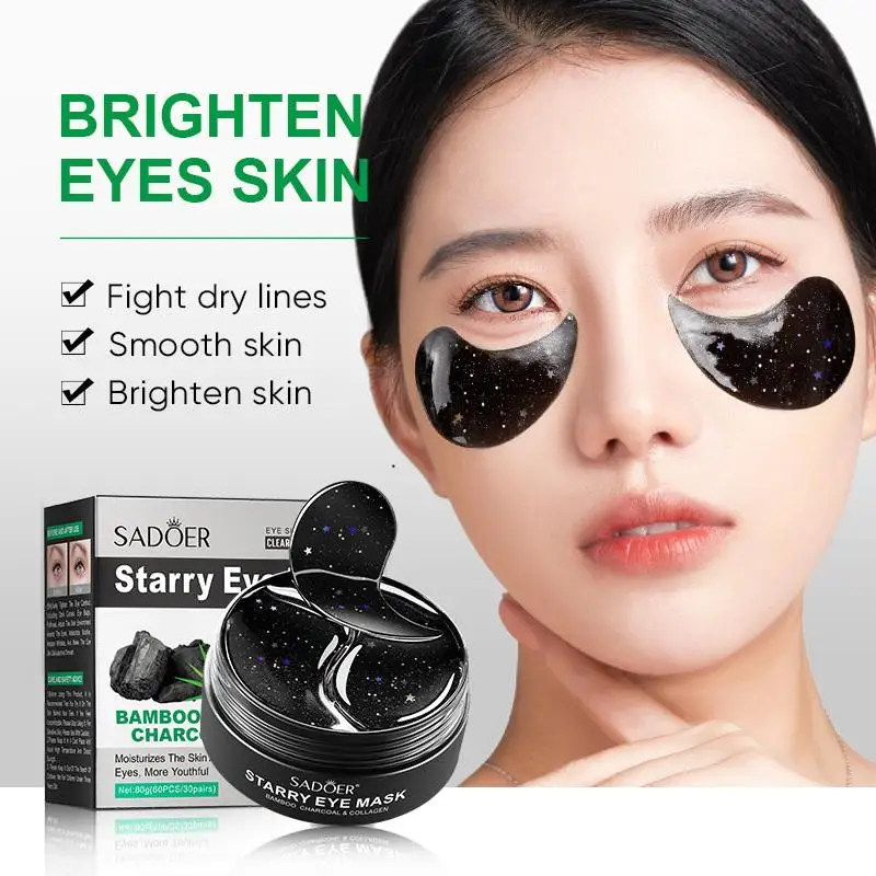 

60 шт. SADOER Rose Starry Collagen Eye Mask: Увлажняющие и укрепляющие патчи для глаз против темных кругов и мешков под глазами, уход за кожей вокруг глаз