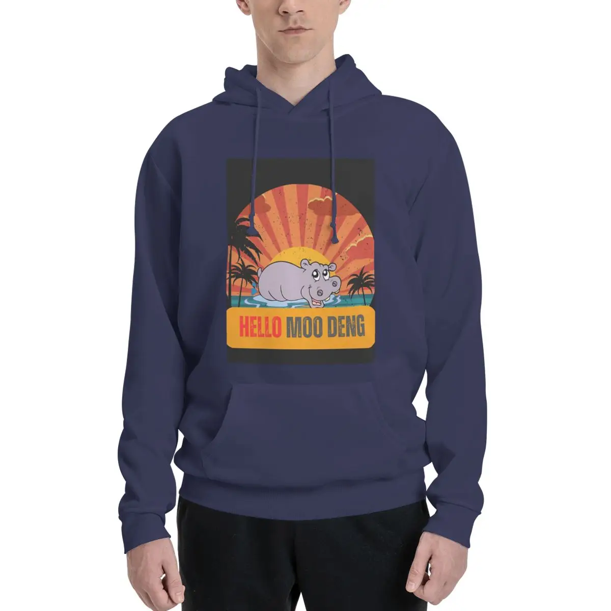 New Arrivals HELLO MOO DENG FUNNY T-SHIRT style hoodie print pullover sweatshirt hoodie Harajuku retro super sweatshirt