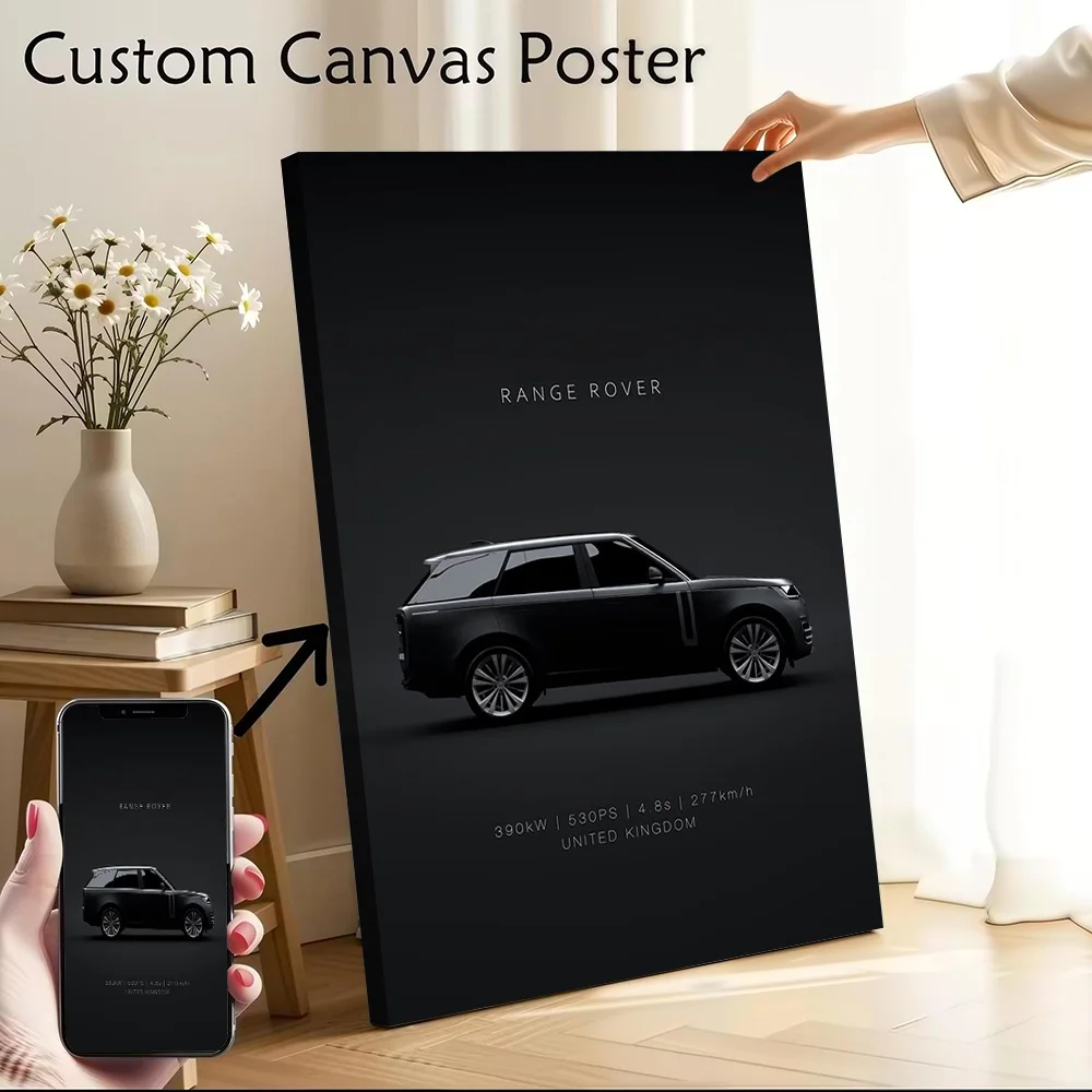 2022UK Car Range Rover Poster Customizable Printed Canvas Painting for Pictures Wall Art Room Decorations Decoration Gaming Home
