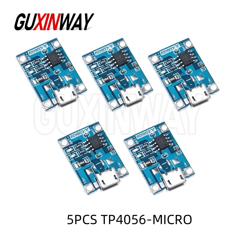 5 В 1 А 18650 TP4056 Micro/Type-c/мини-мини-модуль зарядного устройства для литиевой батареи, зарядная плата с защитой, двойные функции, литий-ионный.