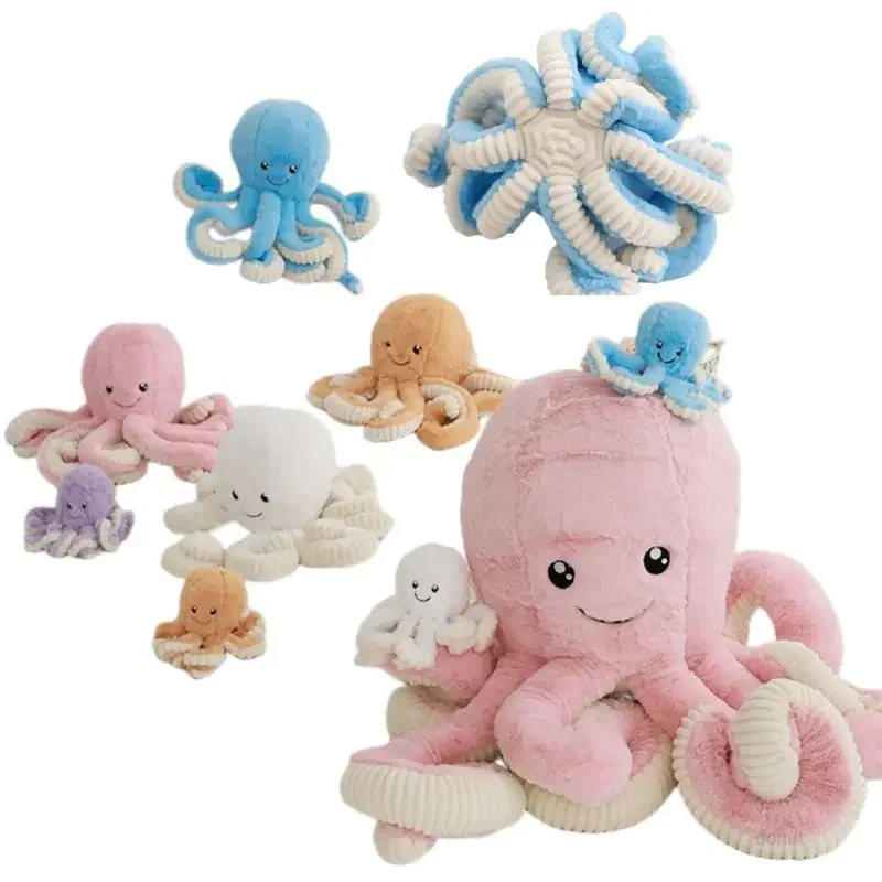 18/40/60/80cm Funny Soft Big Octopus Plush Toy Giant cute Simulated Octopus Doll Home Decor Children's Birthday Christmas Gift