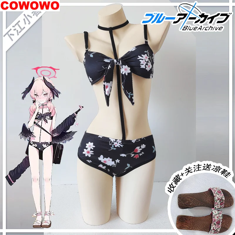 COWOWO Blue Archive Shimoe Koharu Hinata Wakaba Swimsuit Ladies Cosplay Costume Cos Game Anime Party Uniform Hallowen Play Role