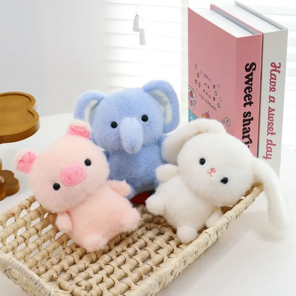 ตุ๊กตาผ้ากำมะหยี่นุ่มสบาย กระต่ายขาว หมีน้อย ตุ๊กตาสัตว์เลี้ยง ช้างน้อยน่ารัก ตุ๊กตาสัตว์การ์ตูนนุ่ม ตุ๊กตากระรอก สำหรับเด็กชายและเด็กหญิง