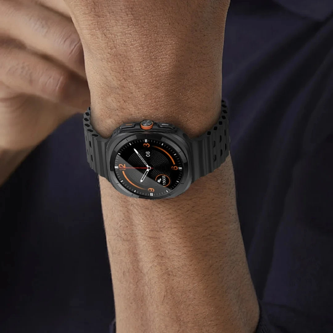 Soft Silicone Ocean Strap For Samsung Galaxy Watch Ultra 47mm LTE Men Women Watch Band Wristband Galaxy Watch 7 Ultra Bracelet