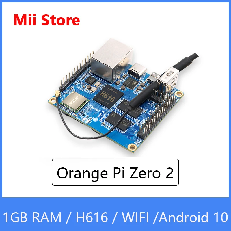 Orange Pi Zero 2 1GB RAM with Allwinner H616 Chip,Support BT, Wif ,Run Android 10,Ubuntu,Debian OS Single Board linux raspberry