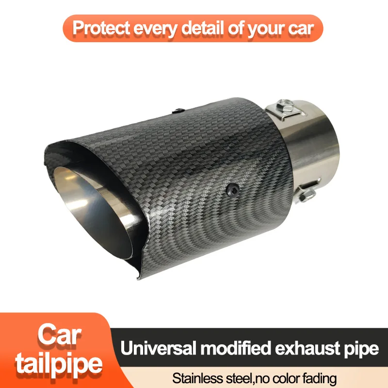 

Suitable for modified exhaust pipe tailpipes with a diameter of 5.2-5.8CM for cars with original tailpipes