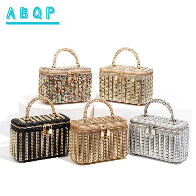 Dinner Women's Bag with Diamonds Shiny Dinner Party Women's Handbag Luxury Brand Fashion Diamond-encrusted Women's Shoulder Bag