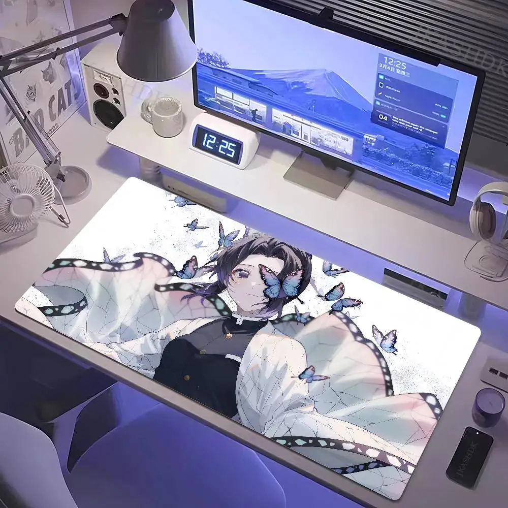 Demon Slayer Hashira Anime Gaming Mouse Pad Large Rubber Keyboard Desk Mat With 2MM Stitched Edge Design