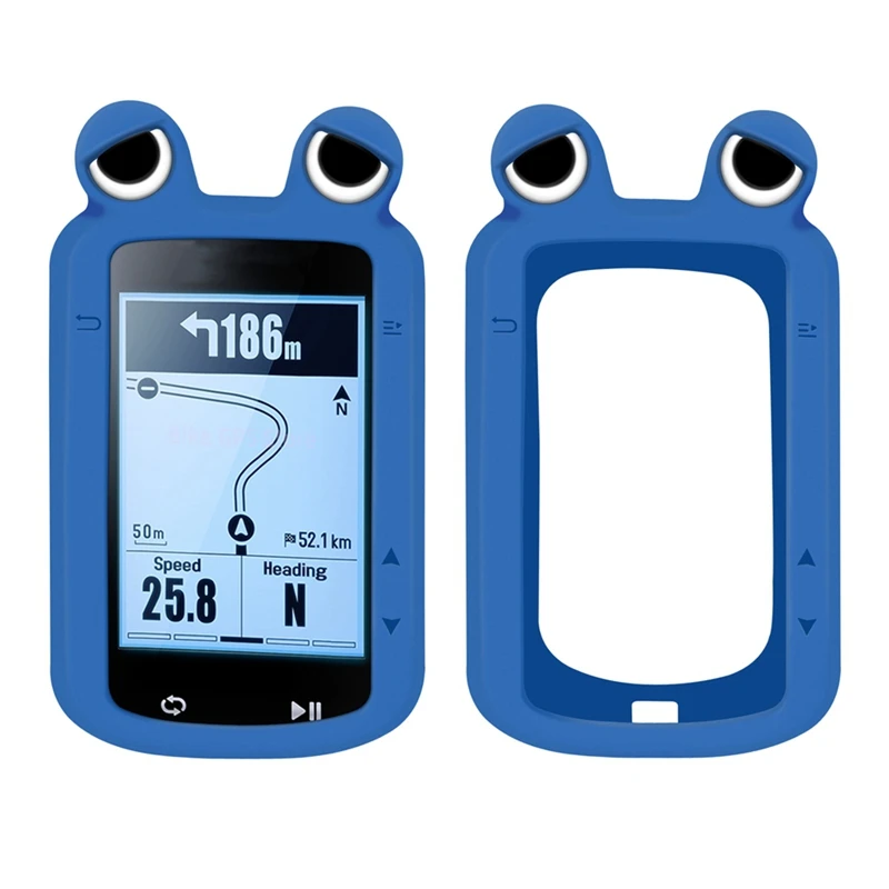 Custodia protettiva in silicone Custodia protettiva per computer da bicicletta per IGPSPORT BSC200 BSC300 con pellicola protettiva per schermo blu